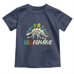 Easter Dinosaur Toddler T Shirt Kids Eggasaurus Easter Stegosaurus Dino Toddler Boys TS10 Navy Print Your Wear