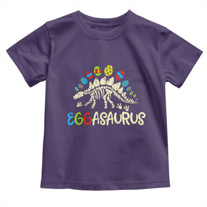 Easter Dinosaur Toddler T Shirt Kids Eggasaurus Easter Stegosaurus Dino Toddler Boys TS10 Purple Print Your Wear
