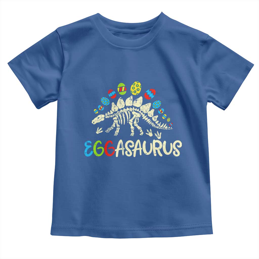 Easter Dinosaur Toddler T Shirt Kids Eggasaurus Easter Stegosaurus Dino Toddler Boys TS10 Royal Blue Print Your Wear