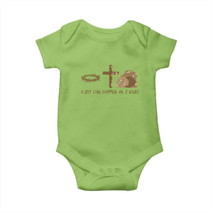 Christian Easter Baby Onesie A Lot Can Happen In Three Days TS10 Lime Print Your Wear