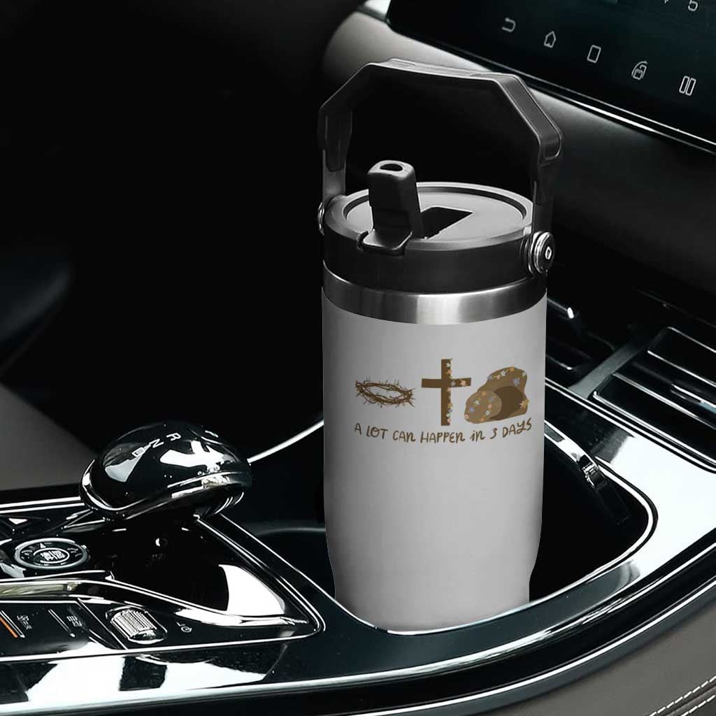 Christian Easter Flip Straw Tumbler A Lot Can Happen In Three Days TS10 Print Your Wear