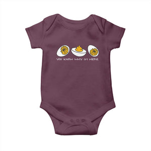 Funny Easter Baby Onesie You Know Why Im Here TS10 Maroon Print Your Wear