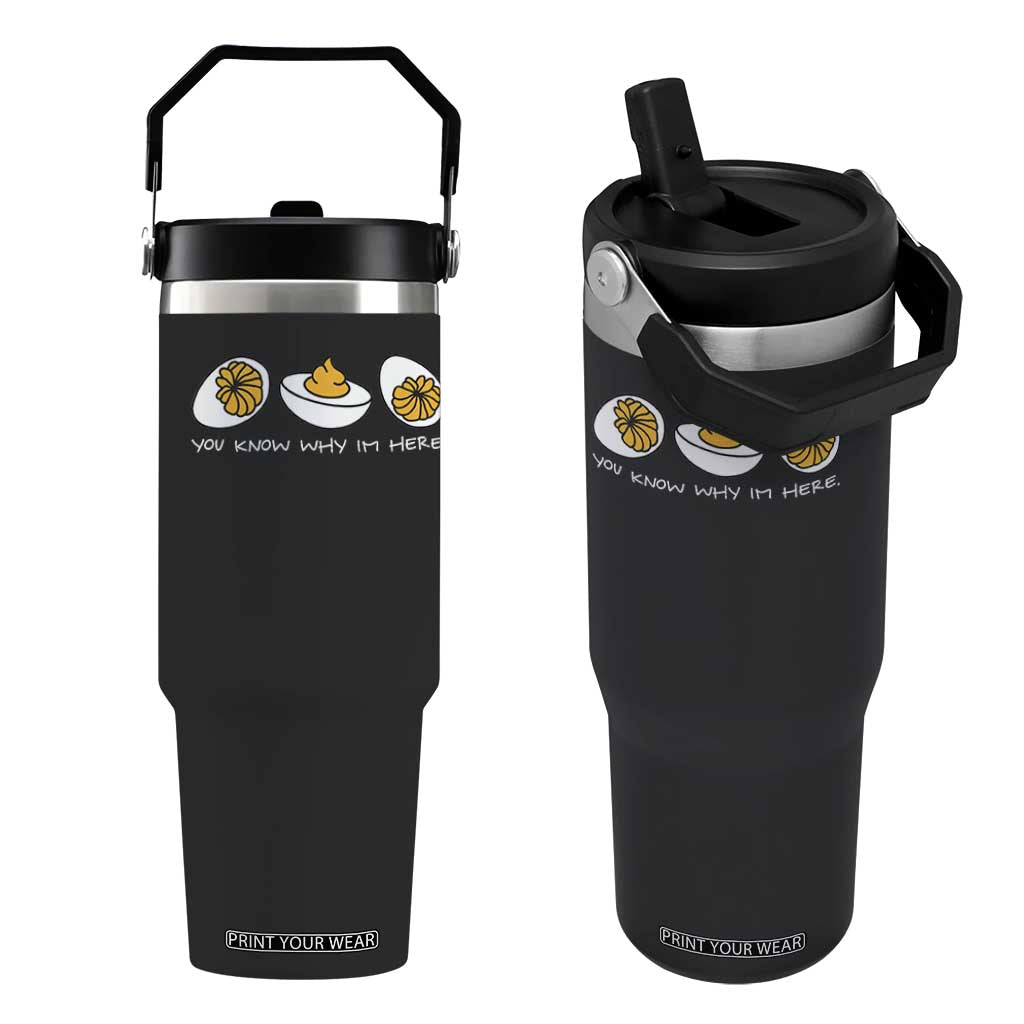 Funny Easter Flip Straw Tumbler You Know Why Im Here TS10 One Size: 30 oz Black Print Your Wear