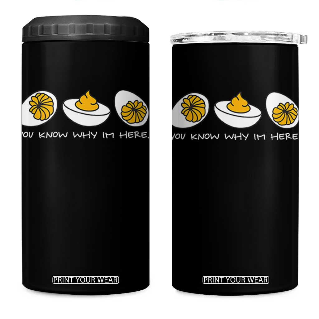 Funny Easter 4 in 1 Can Cooler Tumbler You Know Why Im Here TS10 One Size: 16 oz Black Print Your Wear