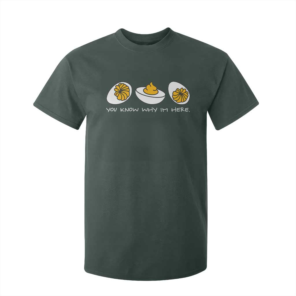 Funny Easter T Shirt For Kid You Know Why Im Here TS10 Dark Forest Green Print Your Wear