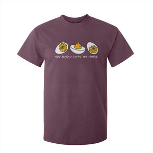 Funny Easter T Shirt For Kid You Know Why Im Here TS10 Maroon Print Your Wear