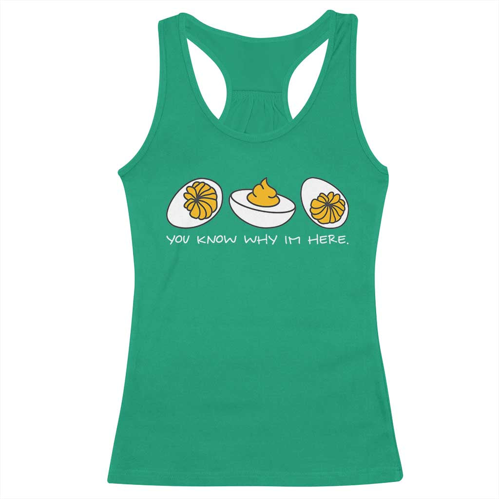 Funny Easter Racerback Tank Top You Know Why Im Here TS10 Irish Green Print Your Wear