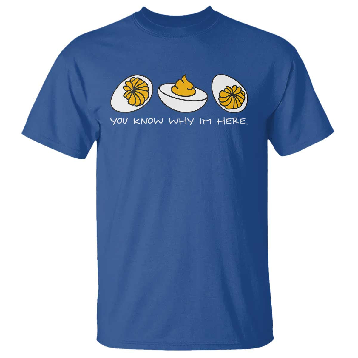 Funny Easter T Shirt You Know Why Im Here TS10 Royal Blue Print Your Wear