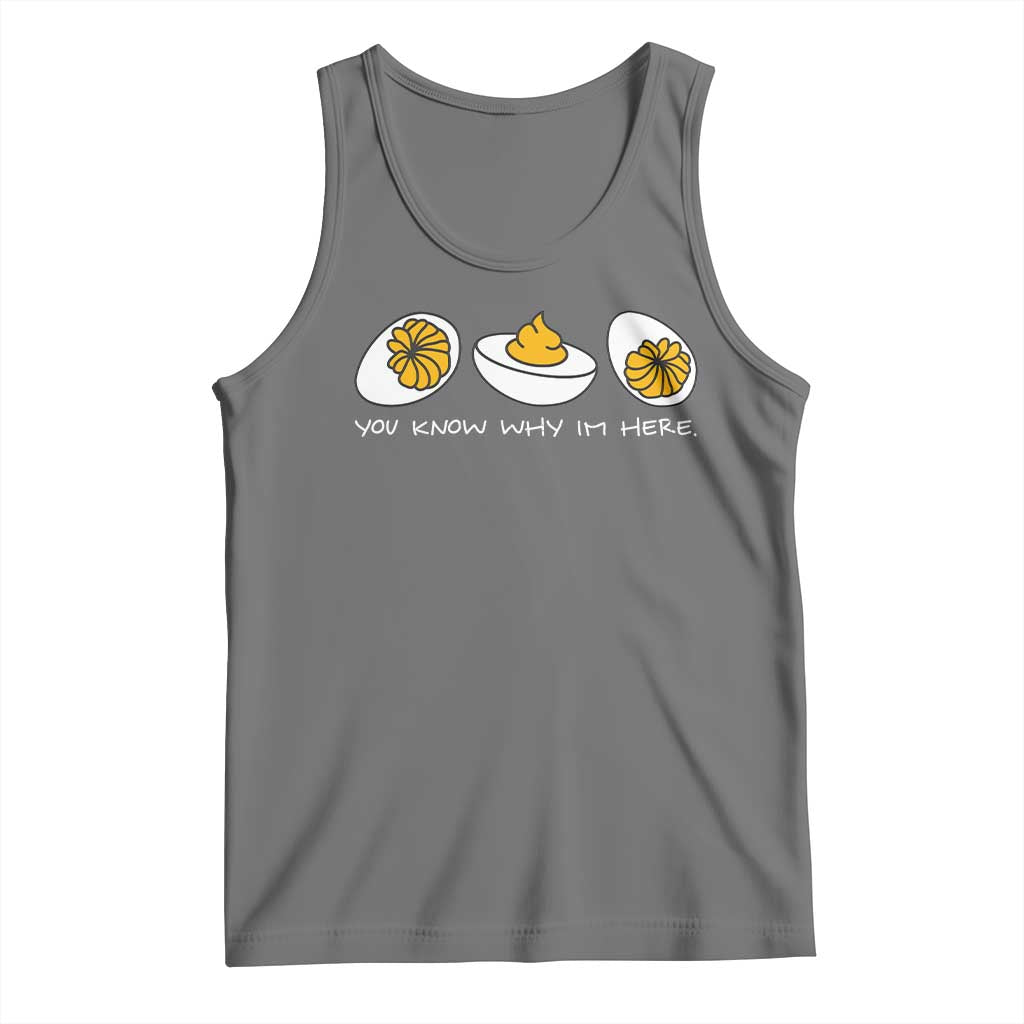 Funny Easter Tank Top You Know Why Im Here TS10 Black Heather Print Your Wear