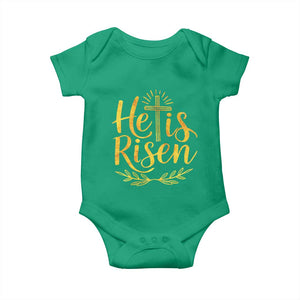 He Is Risen Baby Onesie Jesus Easter Religious Christians TS10 Irish Green Print Your Wear
