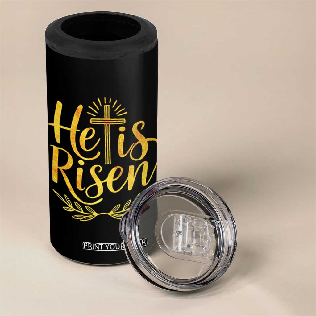 He Is Risen 4 in 1 Can Cooler Tumbler Jesus Easter Religious Christians TS10 Print Your Wear