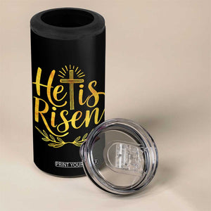 He Is Risen 4 in 1 Can Cooler Tumbler Jesus Easter Religious Christians TS10 Print Your Wear