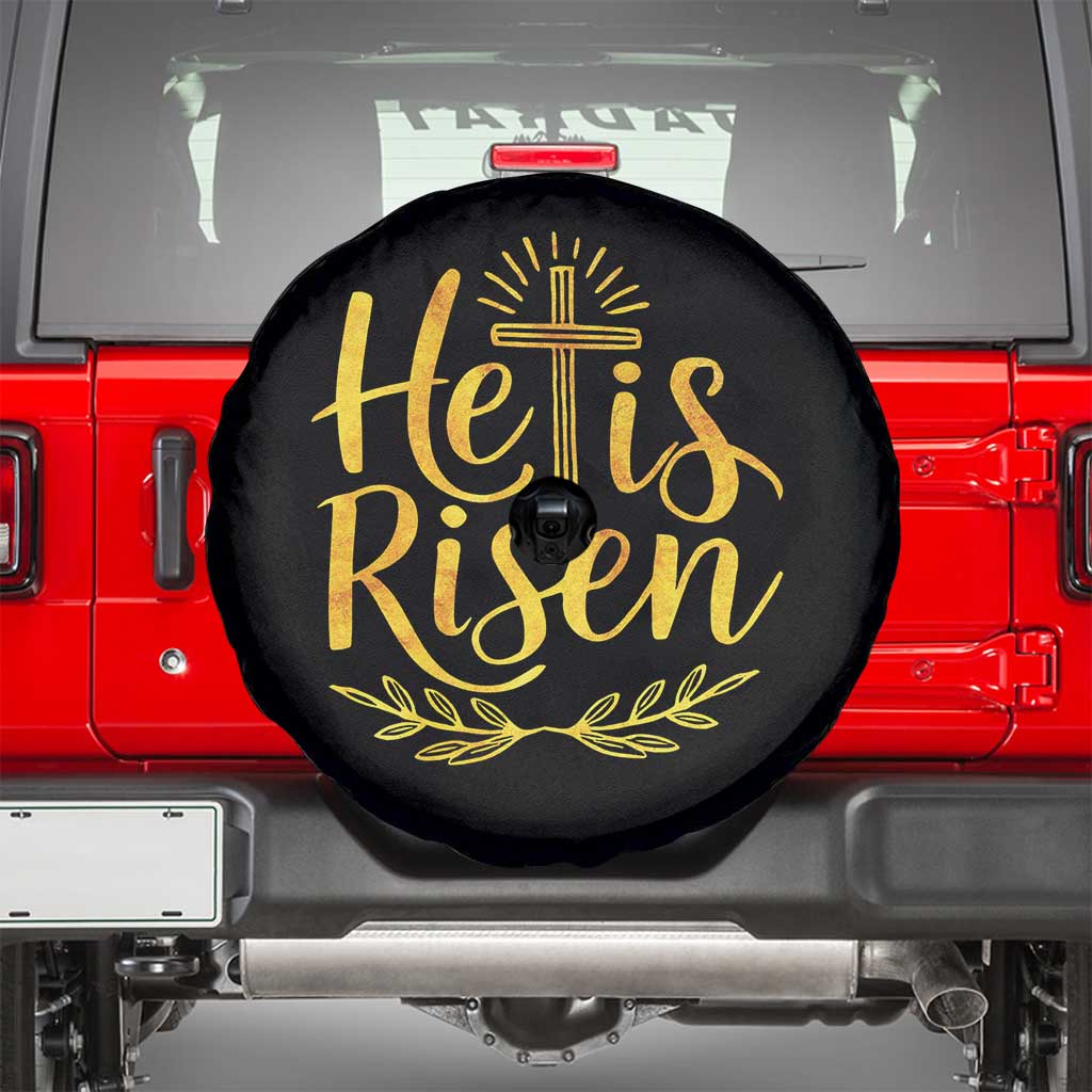 He Is Risen Spare Tire Cover Jesus Easter Religious Christians TS10 Black Print Your Wear