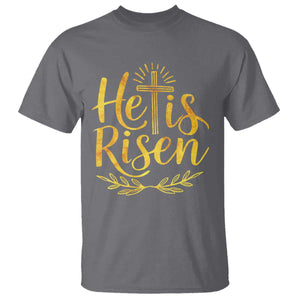 He Is Risen T Shirt Jesus Easter Religious Christians TS10 Charcoal Print Your Wear