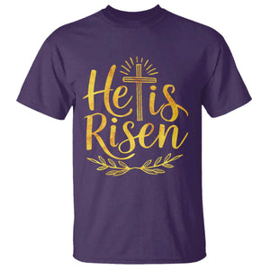 He Is Risen T Shirt Jesus Easter Religious Christians TS10 Purple Print Your Wear