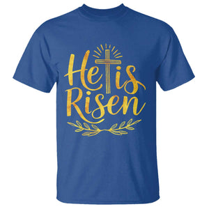 He Is Risen T Shirt Jesus Easter Religious Christians TS10 Royal Blue Print Your Wear