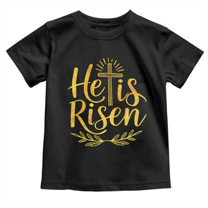 He Is Risen Toddler T Shirt Jesus Easter Religious Christians TS10 Black Print Your Wear