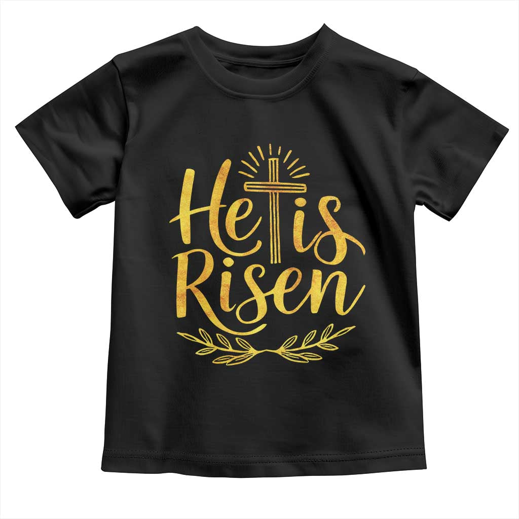 He Is Risen Toddler T Shirt Jesus Easter Religious Christians TS10 Black Print Your Wear