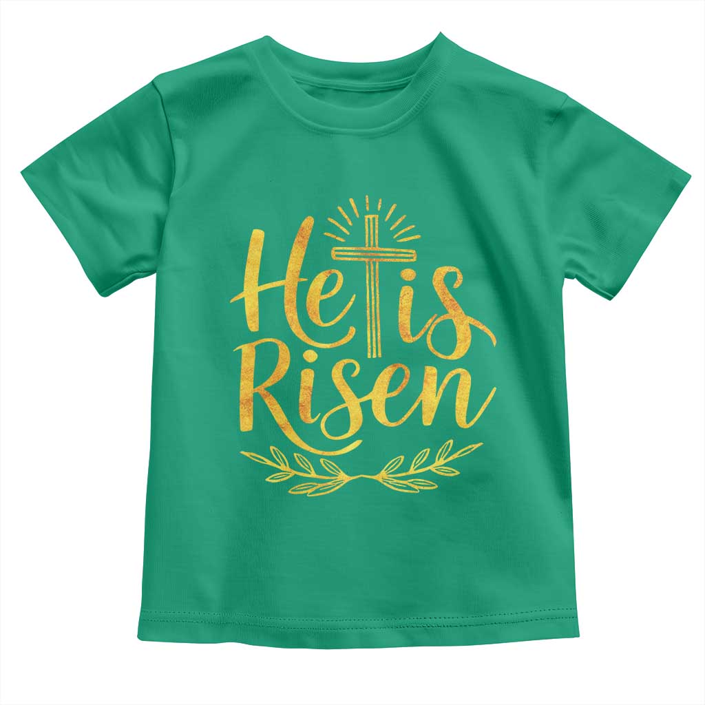 He Is Risen Toddler T Shirt Jesus Easter Religious Christians TS10 Irish Green Print Your Wear