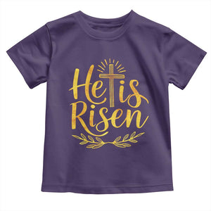 He Is Risen Toddler T Shirt Jesus Easter Religious Christians TS10 Purple Print Your Wear