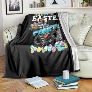Boys Happy Easter Bunny Monster Truck Throw Blanket Eggs Cool Rabbit Car Lovers Toddler TS10 Print Your Wear