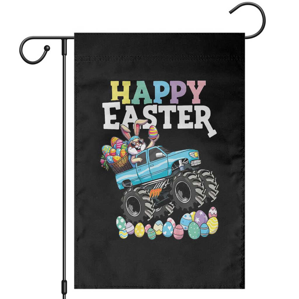 Boys Happy Easter Bunny Monster Truck Garden Flag Eggs Cool Rabbit Car Lovers Toddler TS10 Black Print Your Wear