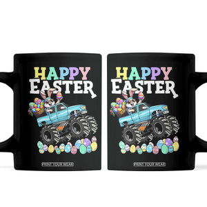 Boys Happy Easter Bunny Monster Truck Coffee Mug Eggs Cool Rabbit Car Lovers Toddler TS10 Black Print Your Wear
