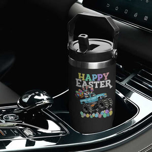 Boys Happy Easter Bunny Monster Truck Flip Straw Tumbler Eggs Cool Rabbit Car Lovers Toddler TS10 Print Your Wear