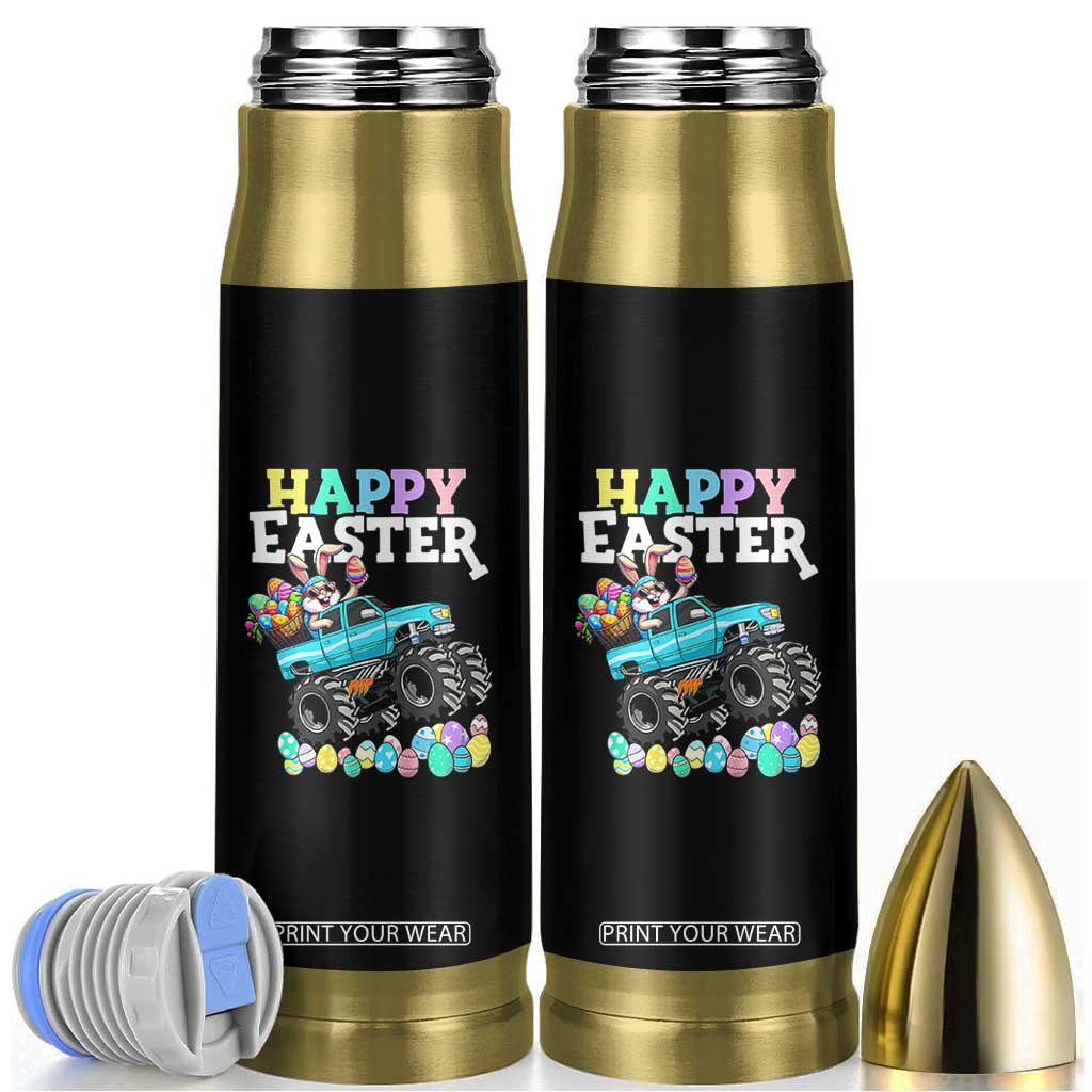 Boys Happy Easter Bunny Monster Truck Bullet Tumbler Eggs Cool Rabbit Car Lovers Toddler TS10 Black Print Your Wear