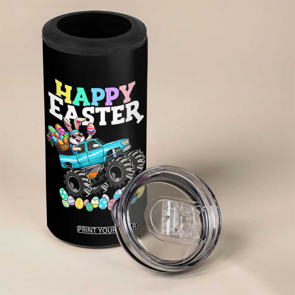Boys Happy Easter Bunny Monster Truck 4 in 1 Can Cooler Tumbler Eggs Cool Rabbit Car Lovers Toddler TS10 Print Your Wear