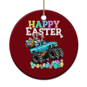 Boys Happy Easter Bunny Monster Truck Ceramic Ornament Eggs Cool Rabbit Car Lovers Toddler TS10 1pc Red Print Your Wear