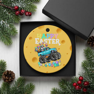 Boys Happy Easter Bunny Monster Truck Ceramic Ornament Eggs Cool Rabbit Car Lovers Toddler TS10 1pc Yellow Cheese Print Your Wear