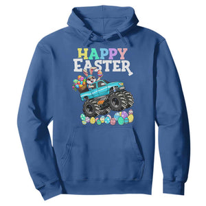 Boys Happy Easter Bunny Monster Truck Hoodie Eggs Cool Rabbit Car Lovers Toddler TS10 Royal Blue Print Your Wear