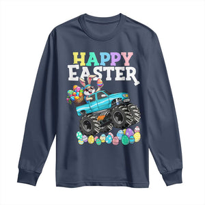 Boys Happy Easter Bunny Monster Truck Long Sleeve Shirt Eggs Cool Rabbit Car Lovers Toddler TS10 Navy Print Your Wear