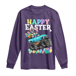 Boys Happy Easter Bunny Monster Truck Long Sleeve Shirt Eggs Cool Rabbit Car Lovers Toddler TS10 Purple Print Your Wear