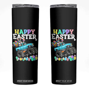 Boys Happy Easter Bunny Monster Truck Skinny Tumbler Eggs Cool Rabbit Car Lovers Toddler TS10 Black Print Your Wear