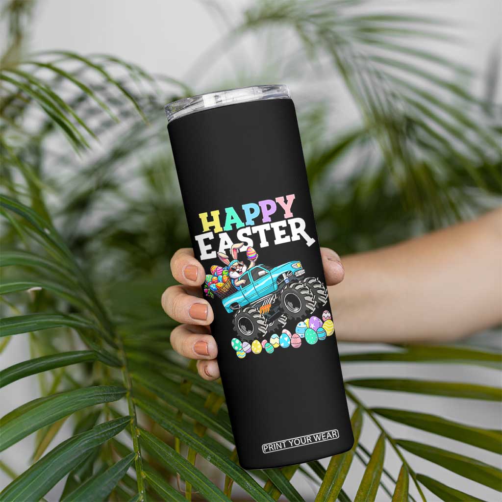 Boys Happy Easter Bunny Monster Truck Skinny Tumbler Eggs Cool Rabbit Car Lovers Toddler TS10 Print Your Wear
