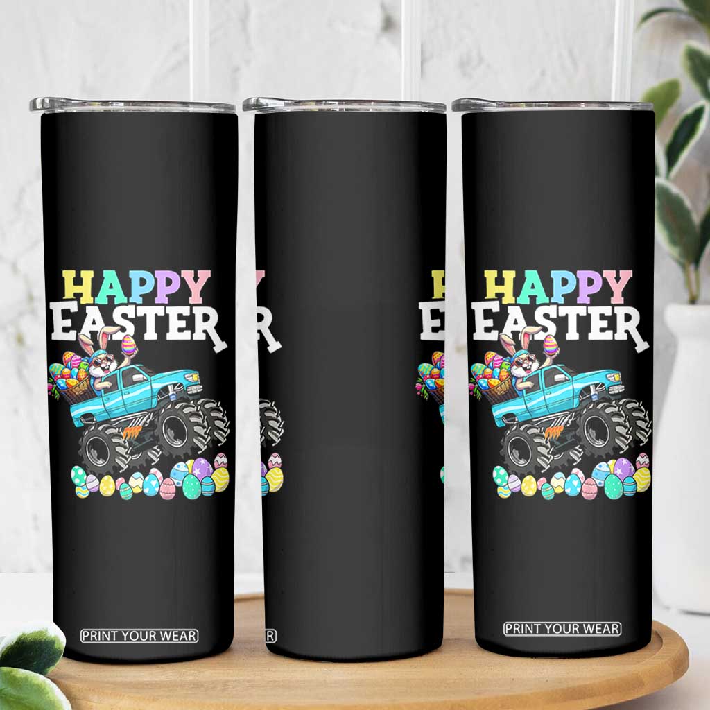 Boys Happy Easter Bunny Monster Truck Skinny Tumbler Eggs Cool Rabbit Car Lovers Toddler TS10 Print Your Wear