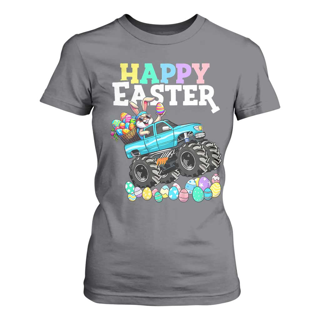 Boys Happy Easter Bunny Monster Truck T Shirt For Women Eggs Cool Rabbit Car Lovers Toddler TS10 Charcoal Print Your Wear
