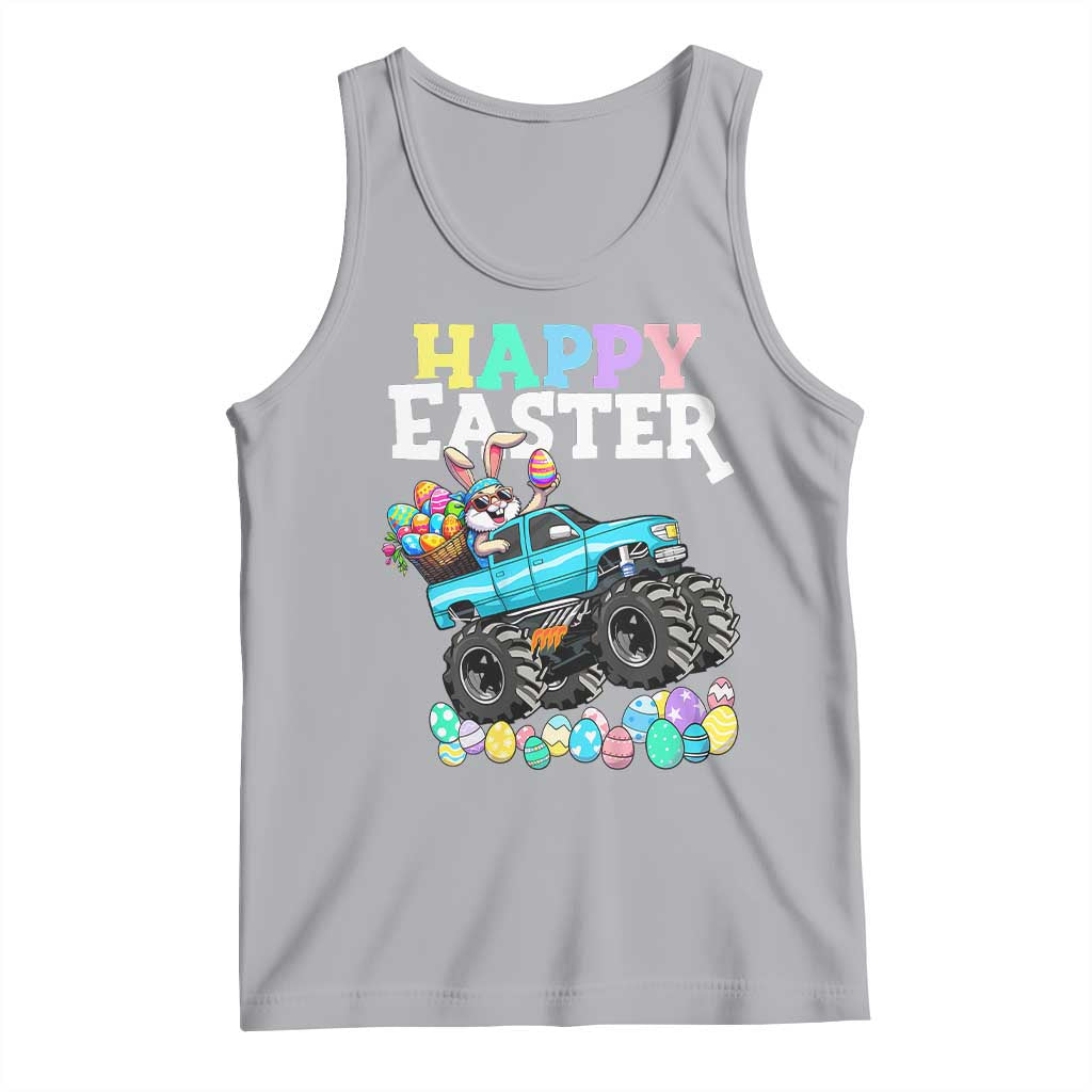 Boys Happy Easter Bunny Monster Truck Tank Top Eggs Cool Rabbit Car Lovers Toddler TS10 Athletic Heather Print Your Wear