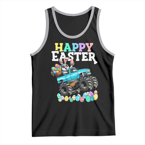 Boys Happy Easter Bunny Monster Truck Tank Top Eggs Cool Rabbit Car Lovers Toddler TS10 Black Athletic Heather Print Your Wear