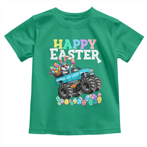 Boys Happy Easter Bunny Monster Truck Toddler T Shirt Eggs Cool Rabbit Car Lovers Toddler TS10 Irish Green Print Your Wear