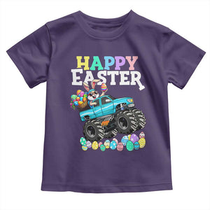 Boys Happy Easter Bunny Monster Truck Toddler T Shirt Eggs Cool Rabbit Car Lovers Toddler TS10 Purple Print Your Wear