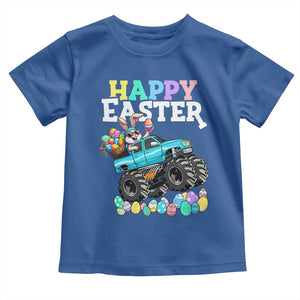 Boys Happy Easter Bunny Monster Truck Toddler T Shirt Eggs Cool Rabbit Car Lovers Toddler TS10 Royal Blue Print Your Wear