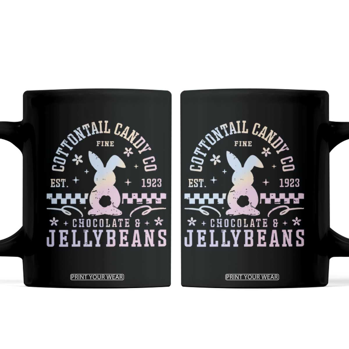 Cottontail Candy Company Easter Coffee Mug Carrot Bunny Rabbit Family Matching TS10 Black Print Your Wear