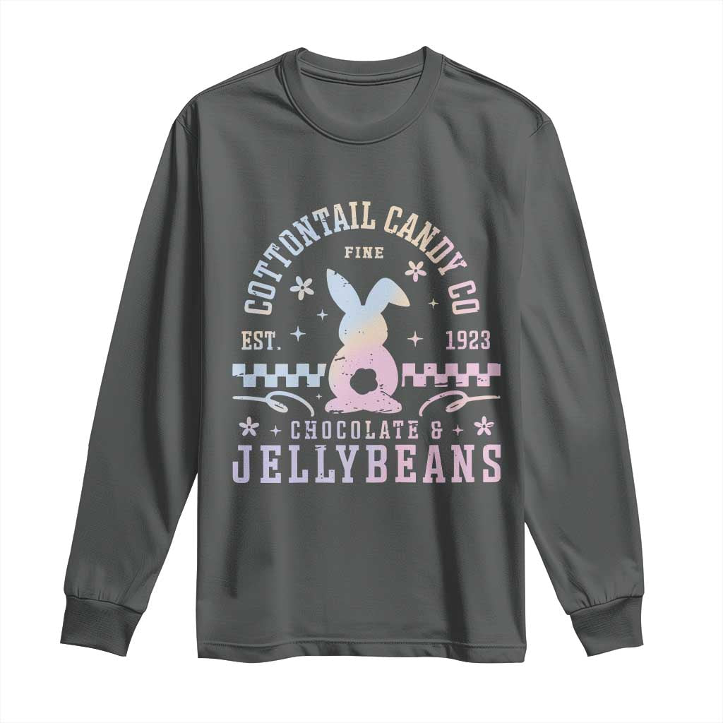 Cottontail Candy Company Easter Long Sleeve Shirt Carrot Bunny Rabbit Family Matching TS10 Dark Heather Print Your Wear