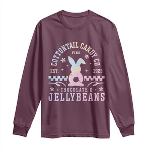 Cottontail Candy Company Easter Long Sleeve Shirt Carrot Bunny Rabbit Family Matching TS10 Maroon Print Your Wear