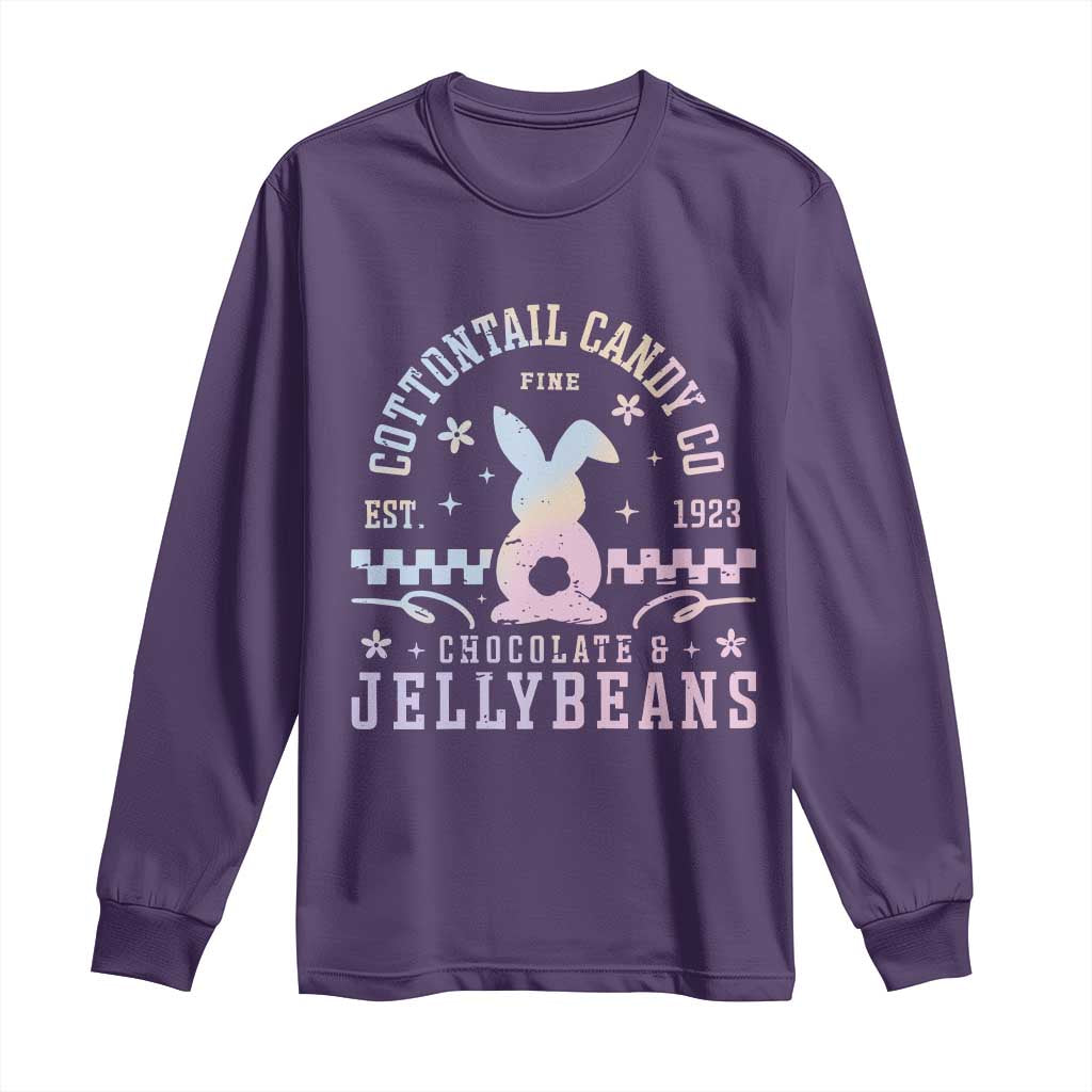 Cottontail Candy Company Easter Long Sleeve Shirt Carrot Bunny Rabbit Family Matching TS10 Purple Print Your Wear