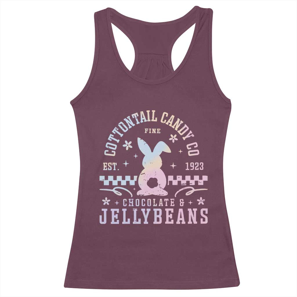 Cottontail Candy Company Easter Racerback Tank Top Carrot Bunny Rabbit Family Matching TS10 Maroon Print Your Wear