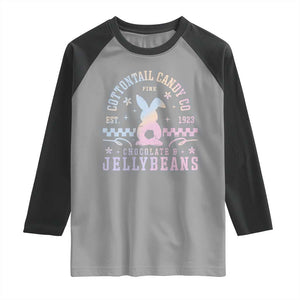 Cottontail Candy Company Easter Raglan Shirt Carrot Bunny Rabbit Family Matching TS10 Sport Gray Black Print Your Wear